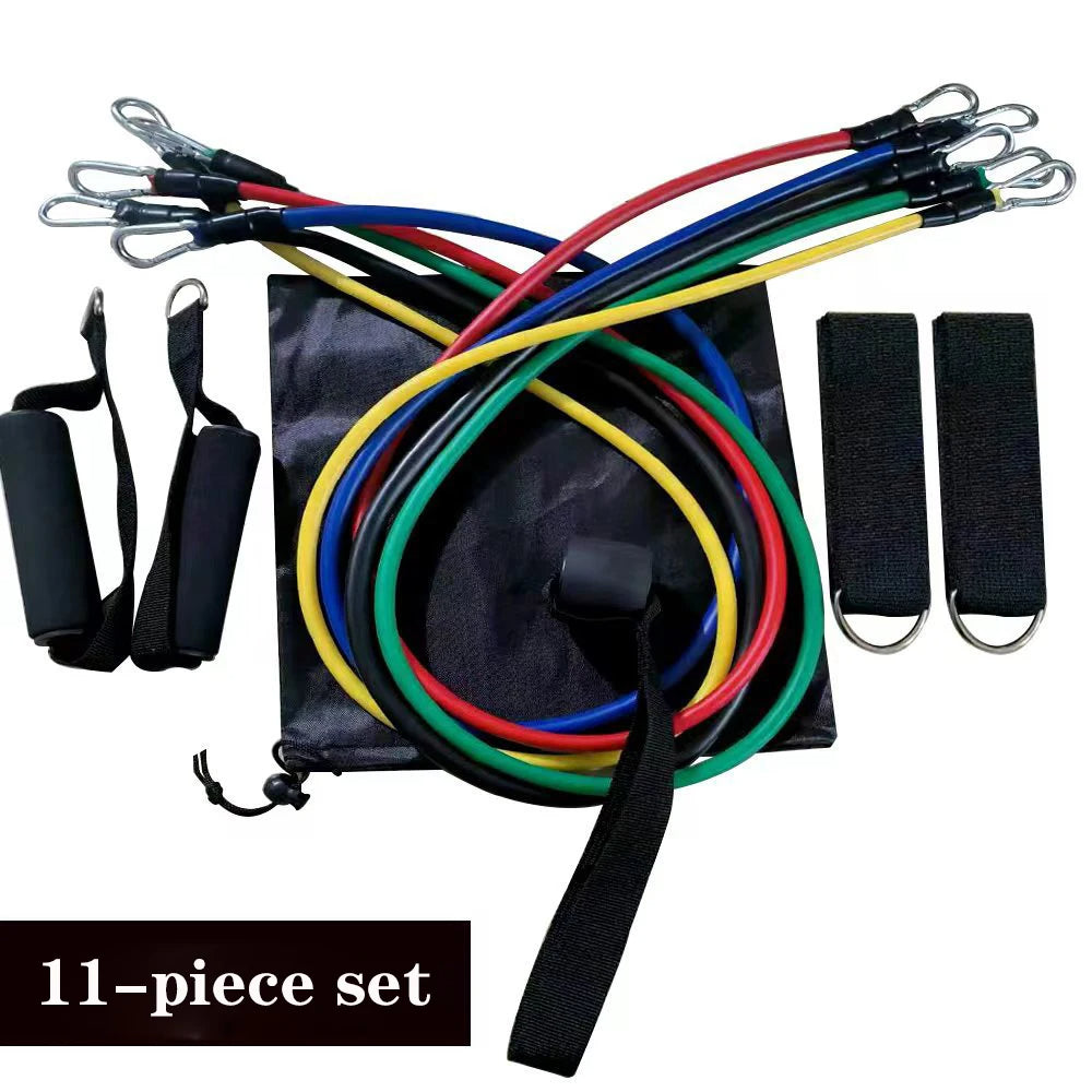 Kit de Bandes de Résistance Musculation – 11 Pièces avec Accessoires
