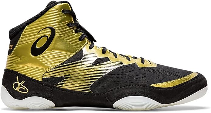 Soulier de lutte asics russe haute qualité black gold