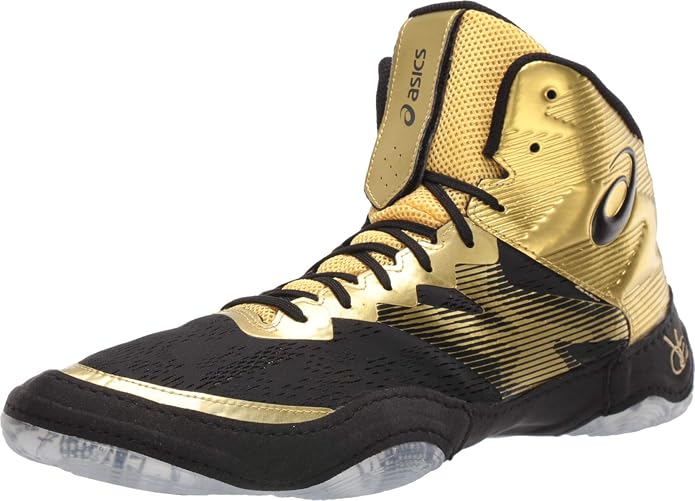 Soulier de lutte asics russe haute qualité black gold